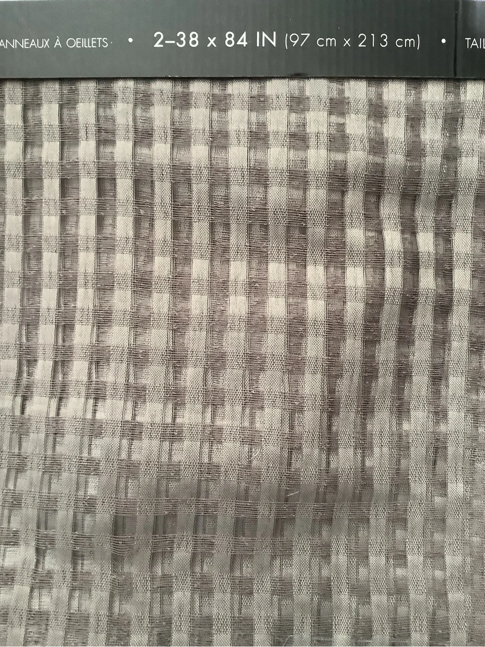 NWT TWO SETS FOR PANELS Grommet Panel Pair Sheer Stripe Curtain - Taupe